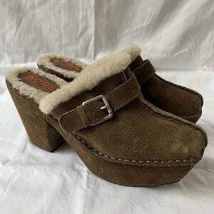 Michael Kors suede clogs
